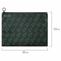 Папка для тетрадей BRAUBERG А4, 1 отделение, пластик, на zip-lock-молнии, "Dino matrix", 272106 Папка для тетрадей BRAUBERG А4, 1 отделение, пластик, на zip-lock-молнии, "Dino matrix", 272106 - фото 5