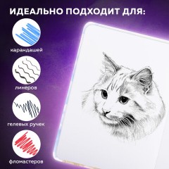 Скетчбук, белая бумага 120 г/м2, 145х203 мм, 80 л., резинка, твердый, BRAUBERG ART DEBUT "Львёнок", 114585 Скетчбук, белая бумага 120 г/м2, 145х203 мм, 80 л., резинка, твердый, BRAUBERG ART DEBUT "Львёнок", 114585 - фото 12