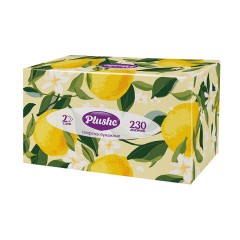 Косметические салфетки 230 штук в картонном боксе, 2-слойные, PLUSHE (ПЛЮШЕ), 20х20 см, 70820 - фото 11