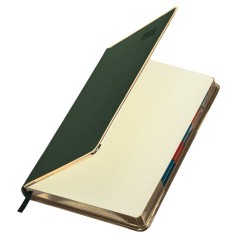 Ежедневник датированный 2026 А5 148х218 мм, GALANT "Infinity Gold", под кожу, темно-зеленый, 117504 - фото 3