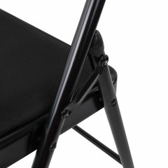 Стул складной BRABIX "Golf Plus CF-003 КОМФОРТ", чёрный каркас, чёрная ткань, 532889 - фото 11