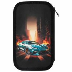 Пенал ЮНЛАНДИЯ, 3 отделения, картон с эффектом soft-touch, 19х11 см, "Fire car", 272267 Пенал ЮНЛАНДИЯ, 3 отделения, картон с эффектом soft-touch, 19х11 см, "Fire car", 272267 - фото 3