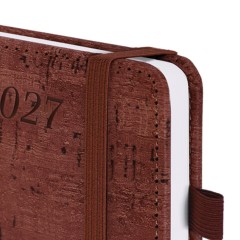 Ежедневник датированный 2027, МАЛЫЙ ФОРМАТ, 100х150 мм, А6, BRAUBERG "Wood", под кожу, коричневый, 118117 - фото 4