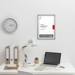 Рамка 21х30 см небьющаяся, багет 8 мм, МЕТАЛЛ, BRAUBERG "Blade", серебристая, 391385 - фото 6