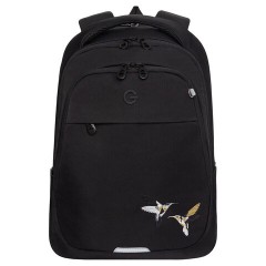 Рюкзак GRIZZLY школьный, анатомическая спинка, 2 отделения, для девочек, "COLIBRI", чёрный, 40х29х20 см, RD-540-2/4 Рюкзак GRIZZLY школьный, анатомическая спинка, 2 отделения, для девочек, "COLIBRI", чёрный, 40х29х20 см, RD-540-2/4 - фото 2