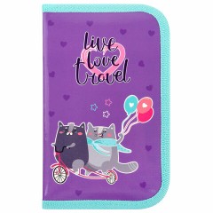 Пенал ПИФАГОР, 1 отделение, ламинированный картон, 19х11 см, "Bike cats", 272241 Пенал ПИФАГОР, 1 отделение, ламинированный картон, 19х11 см, "Bike cats", 272241 - фото 2