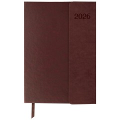 Ежедневник датированный 2026 А5 148х218 мм, GALANT "Magnetic", под кожу, клапан, коричневый, 117484 - фото 3