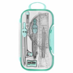 Готовальня BRAUBERG SCHOOL KIT, 11 предметов, циркуль 115 мм, циркуль 125 мм, чертежные принадлежности, мятный цвет, 210706 Готовальня BRAUBERG SCHOOL KIT, 11 предметов, циркуль 115 мм, циркуль 125 мм, чертежные принадлежности, мятный цвет, 210706 - фото 3