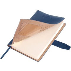 Ежедневник датированный 2026, А5, 143х218 мм, BRAUBERG "Journal", под кожу, застежка, держатель для ручки, органайзер, синий, 117379 - фото 4