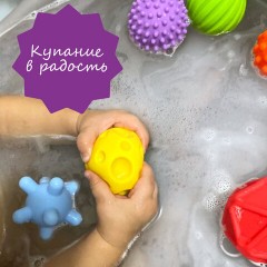 Тактильные мячики, сенсорные игрушки развивающие, ЭКО, 6 штук, d 60-80 мм, ЮНЛАНДИЯ, 664702 - фото 16