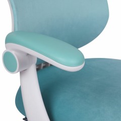 Кресло детское с подставкой для ног BRABIX "Sky MG-206", велюр, голубое, 533155 - фото 14