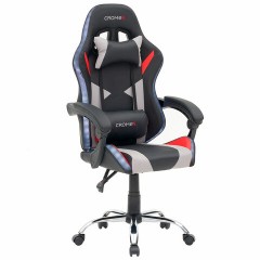 Кресло компьютерное CROMEX (КРОМЕКС) "Quantum GM-155 RGB", подсветка, две подушки, экокожа, черное/красное/серое, 532955 - фото 21