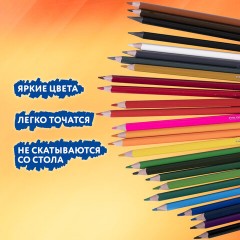 Карандаши цветные BRAUBERG PREMIUM 24 цвета + 2 чернографитных карандаша, трехгранные, грифель 3 мм, 181937 Карандаши цветные BRAUBERG PREMIUM 24 цвета + 2 чернографитных карандаша, трехгранные, грифель 3 мм, 181937 - фото 10