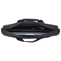 Сумка портфель BRAUBERG PRACTICAL с отделением для ноутбука 15,6", Blue line, черная, 29х40х7 см, 272603 - фото 8