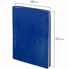 Тетрадь БОЛЬШОЙ ФОРМАТ (200x252 мм) В5, BRAUBERG "Office PRO", под кожу, гребень, клетка, 80 л., синий, 111048 Тетрадь БОЛЬШОЙ ФОРМАТ (200x252 мм) В5, BRAUBERG "Office PRO", под кожу, гребень, клетка, 80 л., синий, 111048 - фото 2