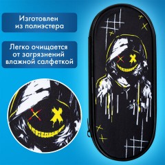 Пенал-футляр BRAUBERG, 1 отделение, органайзер, полиэстер, 22x9х5 см, "Watch out", 273567 - фото 7