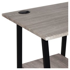 Стол на металлокаркасе BRABIX "LOFT CD-006", 1200х500х730 мм, 2 полки, цвет дуб антик, 641225 - фото 7
