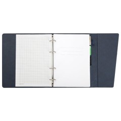 Тетрадь на кольцах А5, 180х220 мм, 120 л., под кожу, клапан, разделители, BRAUBERG SMART, синий, 405251 - фото 6