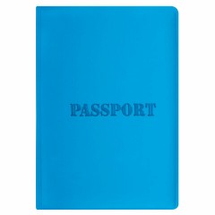 Обложка для паспорта, мягкий полиуретан, "PASSPORT", голубая, STAFF, 238405 Обложка для паспорта, мягкий полиуретан, "PASSPORT", голубая, STAFF, 238405 - фото 2