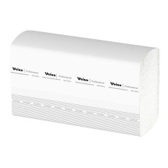 Полотенца бумажные 150 шт., VEIRO (Система H2) COMFORT, 2-слойные, белые, КОМПЛЕКТ 21 пачка, 32х21,6, W-сложение, KW208 - фото 9