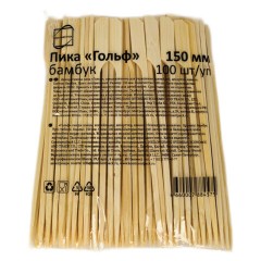 Пики для канапе бамбуковые ГОЛЬФ 15 см, 100 шт., КП, 133045 - фото 3