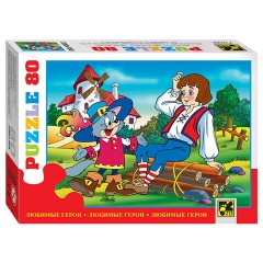 Пазл картонный 80 элементов, "Любимые герои", АССОРТИ, поле 23х16,5 см, STEP PUZZLE - фото 7