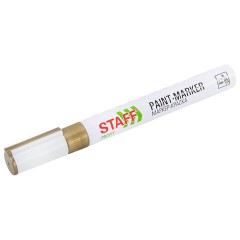 Маркер-краска лаковый (paint marker) 2-4 мм, ЗОЛОТИСТЫЙ, НИТРО-ОСНОВА, STAFF PROFIT, для любых поверхностей, 152579 - фото 7