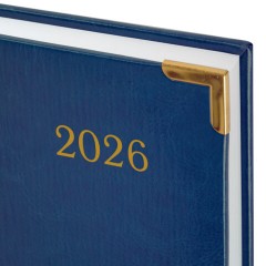 Ежедневник датированный 2026, А5, 138x213 мм, BRAUBERG "Senator", под кожу, синий, 117091 - фото 3