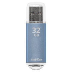 Флеш-диск 32 GB, SMARTBUY V-Cut, USB 2.0, металлический корпус, синий, SB32GBVC-B - фото 3