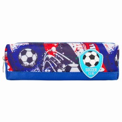 Пенал ЮНЛАНДИЯ, 1 отделение, полиэстер, "Football", синий, 19х4х6 см, 270270 - фото 2