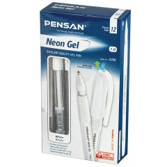 Ручка гелевая с грипом PENSAN "Neon Gel", БЕЛАЯ, узел 1 мм, линия письма 0,8 мм, 2290/12 Ручка гелевая с грипом PENSAN "Neon Gel", БЕЛАЯ, узел 1 мм, линия письма 0,8 мм, 2290/12 - фото 9