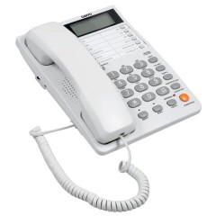 Телефон SANYO RA-S408W, спикерфон, память 55 номеров, тональный / импульсный режим, белый - фото 3