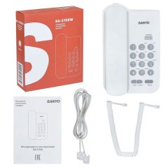 Телефон проводной SANYO RA-S108W, тональный / импульсный режим, повтор, белый - фото 5