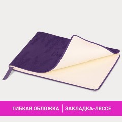 Еженедельник датированный 2026 МАЛЫЙ ФОРМАТ 105х160 мм, А6, BRAUBERG "Imprint", тиснение, фиолетовый, 117210 - фото 14