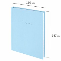 Блокнот МАЛЫЙ ФОРМАТ 110х147 мм, А6, 80 л., твердый, клетка, BRAUBERG "Minimal", голубой, 116450 Блокнот МАЛЫЙ ФОРМАТ 110х147 мм, А6, 80 л., твердый, клетка, BRAUBERG "Minimal", голубой, 116450 - фото 2