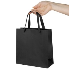 Пакет подарочный КОМПЛЕКТ 3 штуки, 20х8х20 см, "Business Kraft", черный, крафт, ЗОЛОТАЯ СКАЗКА, 700863 - фото 7