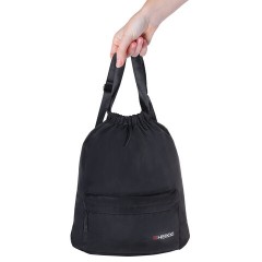 Рюкзак спортивный мешок HEIKKI CASUAL (ХЕЙКИ) с дополнительным карманом, 44х34 см, "Total black", 273457 Рюкзак спортивный мешок HEIKKI CASUAL (ХЕЙКИ) с дополнительным карманом, 44х34 см, "Total black", 273457 - фото 4