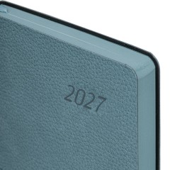 Ежедневник датированный 2027, А5, 138x213 мм, BRAUBERG "Stylish", под кожу, гибкий, серо-голубой, 117975 - фото 3