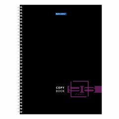 Тетрадь А4, 96 л., BRAUBERG, гребень, клетка, глянцевый лак, "Dark", 404060 - фото 5