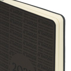 Ежедневник датированный 2027, А5, 138х213 мм, BRAUBERG "Aura", под кожу, гибкий, темно-серый, 117930 - фото 3