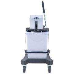 Тележка уборочная VILEDA PROFESSIONAL "УльтраСпидПро" КОМПЛЕКТ с ЧЕРЕНКОМ 150 см, ведро 25 л, база, отжим, ШВАБРА + 3 МОПа, 166378 - фото 4