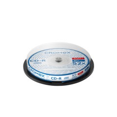 Диск CD-R CROMEX (КРОМЕКС), 700 Mb, 52x, Cake Box (упаковка на шпиле), КОМПЛЕКТ 10 шт., 514303