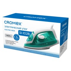 Утюг паровой CROMEX (КРОМЕКС) SI-102B, 1400 Вт, антипригарное покрытие, паровой удар, самоочистка, компактный, зеленый/белый, 458313 - фото 11