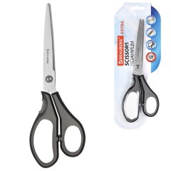 Ножницы BRAUBERG "EXTRA", 230 мм, серо-черные, 2-сторонняя заточка, эргономичные ручки, 237297 - фото 4