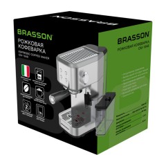 Кофеварка рожковая со встроенным капучинатором BRASSON (БРАССОН) CM-1848, два напитка, 1,5 л, 1250 Вт, 20 бар, 457884 - фото 12