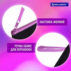 Папка для тетрадей BRAUBERG А4, 1 отделение, полиэстер, на молнии, с ручкой, "Flower butterfly", 271475 Папка для тетрадей BRAUBERG А4, 1 отделение, полиэстер, на молнии, с ручкой, "Flower butterfly", 271475 - фото 9