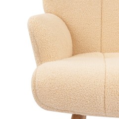 Кресло BRABIX "Soft LC-305", фактурная ткань букле (экомех), кремовое, 533146 - фото 7