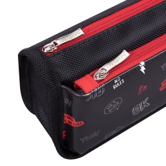 Пенал мягкий BRAUBERG, 2 отделения, полиэстер, "Cool vibes", черный, 21х9х6 см, 271573 - фото 4