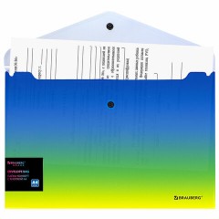 Папка-конверт с кнопкой BRAUBERG "Grade", А4, до 100 листов, зелено-голубой градиент, 0,18 мм, 271962 Папка-конверт с кнопкой BRAUBERG "Grade", А4, до 100 листов, зелено-голубой градиент, 0,18 мм, 271962 - фото 9