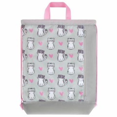 Мешок для обуви ЮНЛАНДИЯ с ручками, боковой карман на молнии, 46х36 см, "Kitties", 272407 Мешок для обуви ЮНЛАНДИЯ с ручками, боковой карман на молнии, 46х36 см, "Kitties", 272407 - фото 2